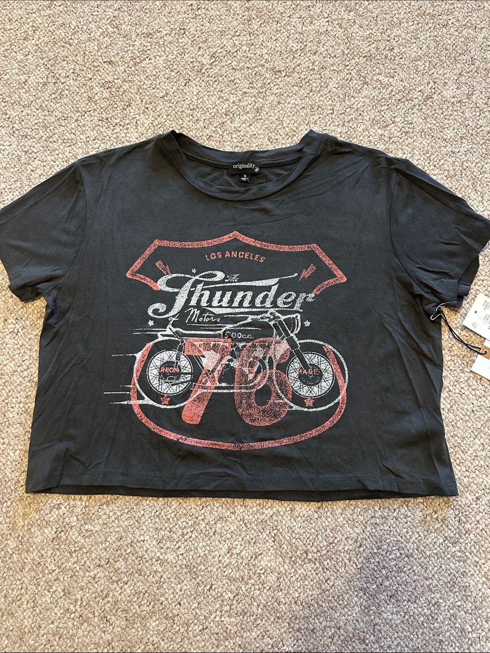 Lulus Thunder Washed Black Graphic Tee